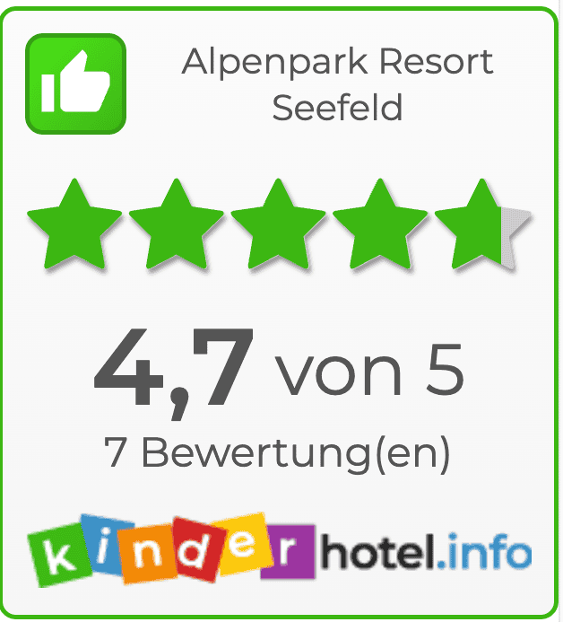 4,7 von 5 Sterne bei Kinderhotel.info