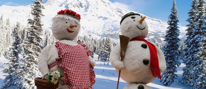 Schneemänner - Winterurlaub im Alpenpark